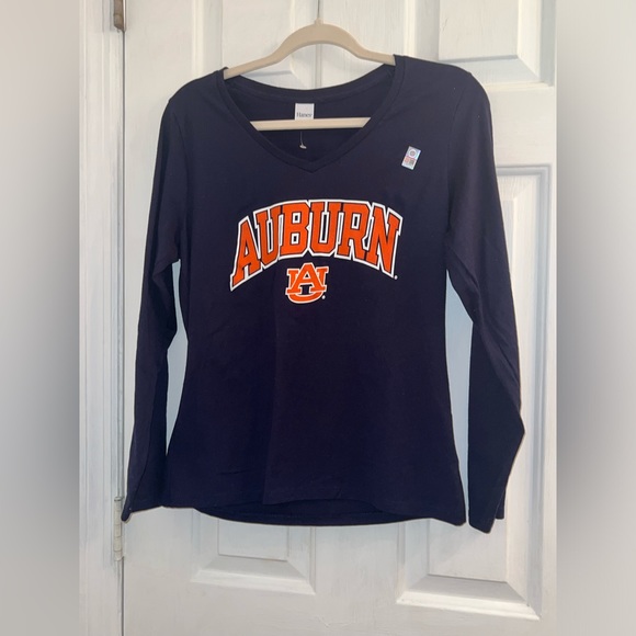 Size small U of A university of Auburn college football navy orange long sleeve - Picture 1 of 4